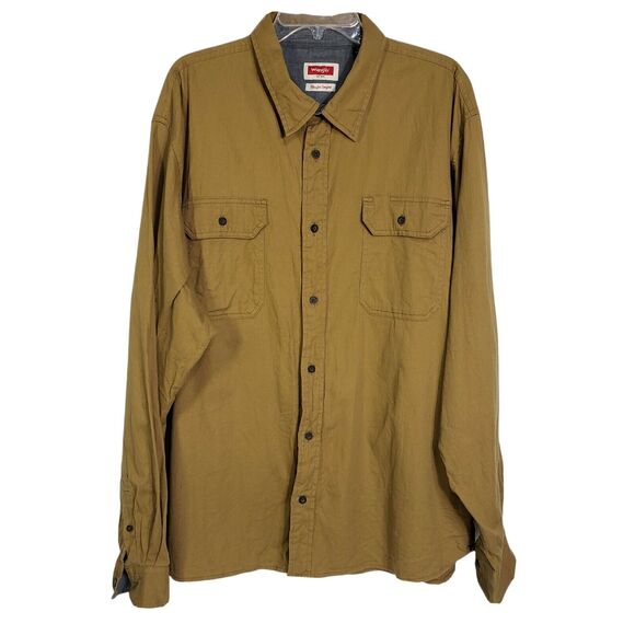 Wrangler Men's Shirt Size 2XL Flex for Comfort Button Long Sleeve Stretch Woven - Picture 1 of 11